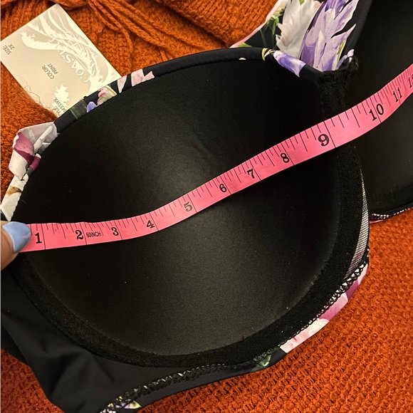 Coastal Waves Bikini Swimsuit 2pc Floral Tropical 2X New - Picture 8 of 9